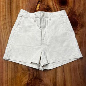 Madewell Women's Camp Shorts Small Style AJ524 Tan beige Cotton High Rise Y4-9